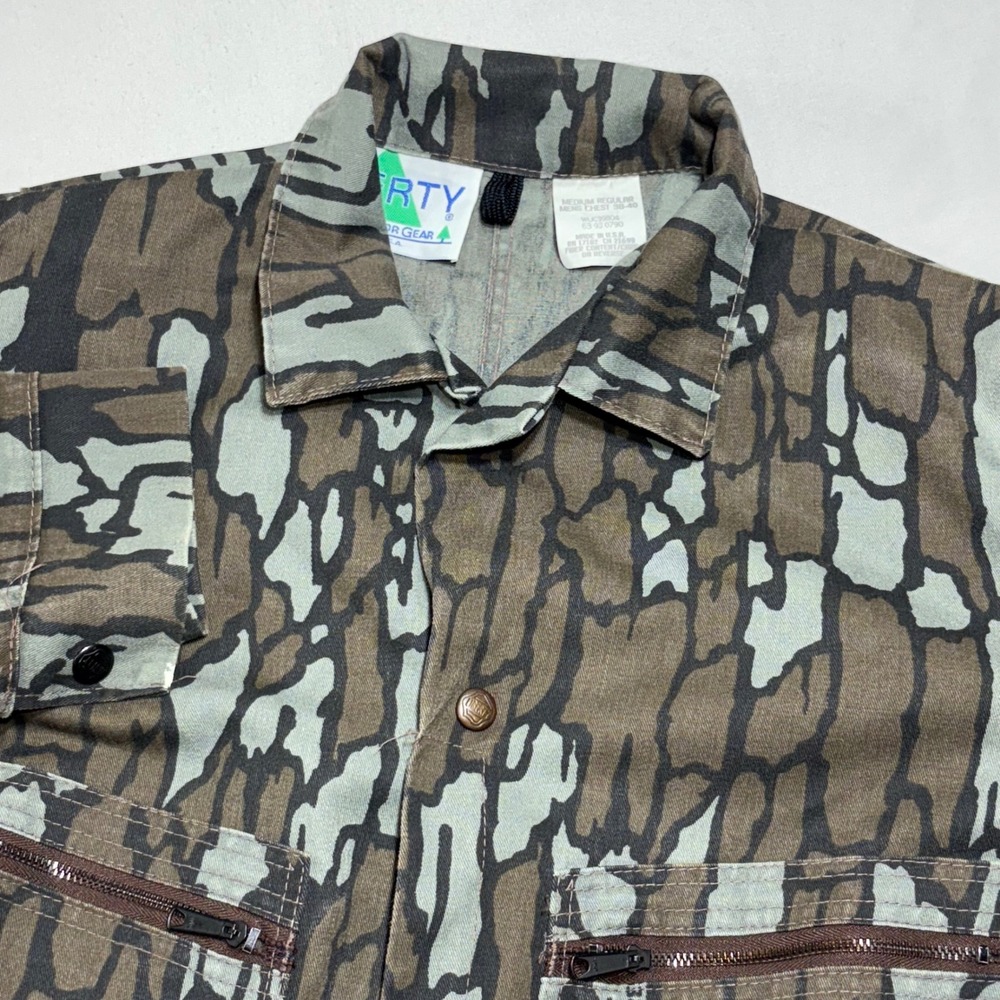 VTG 90s Liberty Trebark Camo Coveralls Mens M Regular Brown Hunting Made in USA